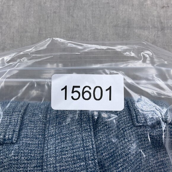 Duluth Shirt Men Medium Blue Heathered Knit Soft Slim Fit Button Down Cotton VTG - Picture 10 of 10